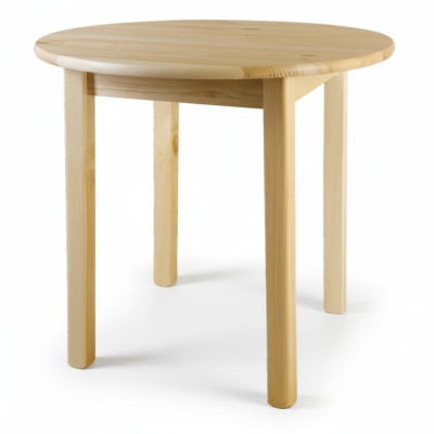 Table ronde table en bois table en pin massif table faite à la main ronde