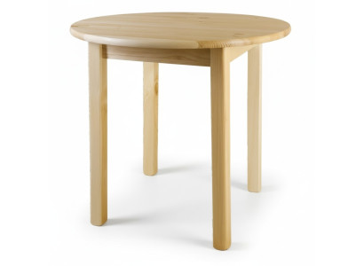 Table ronde table en bois table en pin massif table faite à la main ronde