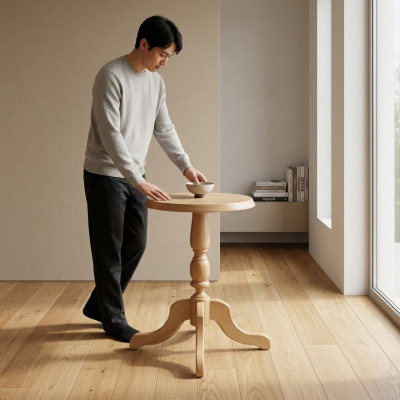 Support pour fleurs, support en bois, stand de travail russe en bois véritable de 50 cm.