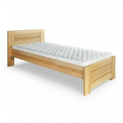 Lit en bois Lit en vrai bois Chambre Hôtel Style Massif Mobilier Solide Lits
