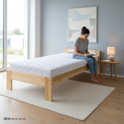 Lit simple fait à la main Lit en bois Lit pour enfants Lit en bois massif Lit en bois véritable Lits nouveaux