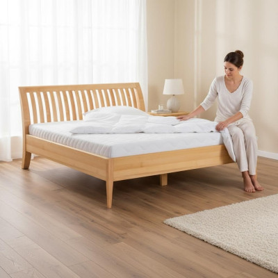 Lit en bois massif chambre à coucher lits 100x200 cm Lit simple Meubles massifs Meubles
