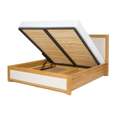 Lit double Lits en bois en bois massif 180x200cm Chambre à coucher Lit en bois massif