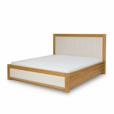Lit double Lits en bois en bois massif 180x200cm Chambre à coucher Lit en bois massif