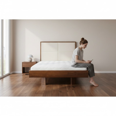 Chambre Lit en bois Vrai lit Lits Hôtel 180x200 Style Mobilier massif