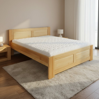 Chambre Lit en bois Vrai lit Lits Hôtel 180x200 Style Mobilier massif