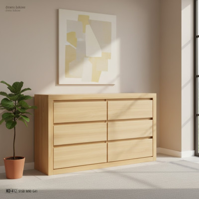 Commode en bois Tiroirs Commode en bois fait main Bois véritable Chambre à coucher Commode neuve