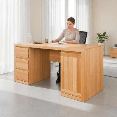 Mobilier en bois massif Bureau Bureau D'ordinateur Tables Mobilier de bureau Massif
