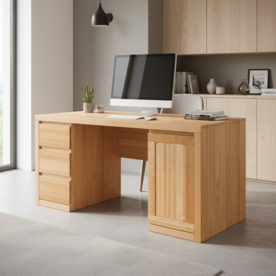 Mobilier en bois massif Bureau Bureau D'ordinateur Tables Mobilier de bureau Massif