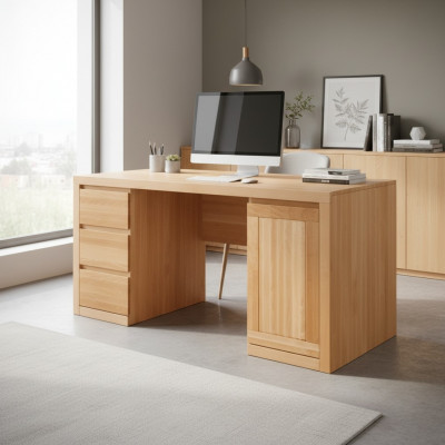 Bureau d'ordinateur Table en hêtre Tables Tables Tables en bois Bureau Mobilier de bureau Bureau