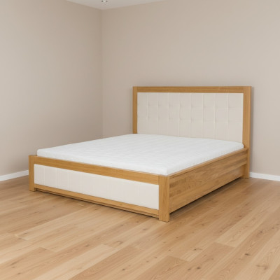Lit en bois massif Double Lits de mariage Hêtre Meubles de chambre à coucher Bois neuf 180x200cm