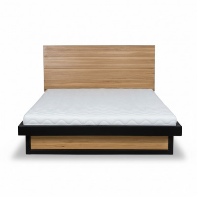 Lit en bois design XXL 180x200cm Lit Lit double en bois massif Chambre à coucher Hôtel Lits
