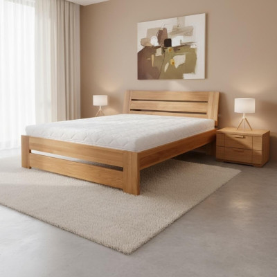 Chambre Lit en bois Vrai lit Lits Hôtel Style de maison de campagne Meubles solides