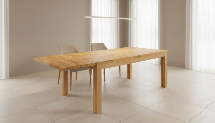 Table à manger Table solide Tables en bois massif Chêne Salle à manger Solide 180x90cm Fabriqué en UE