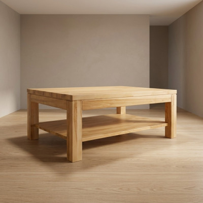 Table en bois Tables basses en bois massif Salon Mobilier 120x80cm Tables massives
