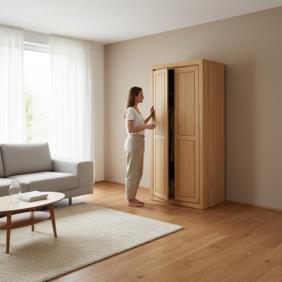 Armoire Chambre Armoire Bois Véritable Armoire Bois Massif Armoire Bois Artisanat Main