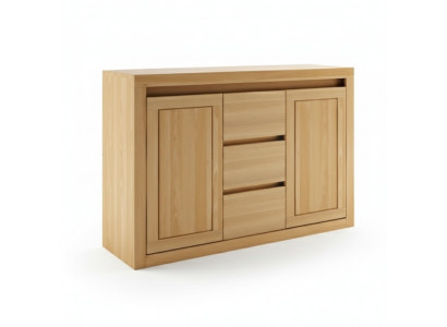 Buffet Commode En bois massif Armoire Armoires En bois massif Chêne 140x90cm Commodes