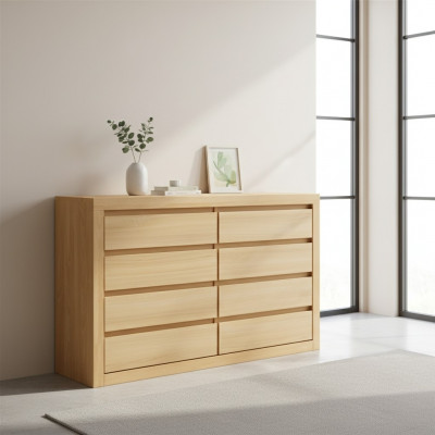 Commode de tiroirs xxl en bois massif Armoire en chêne Bois massif Commodes Buffet neuf