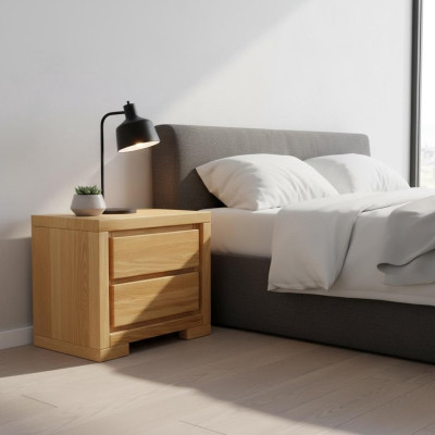 Table de chevet en bois Tables de chevet Tables Tables de nuit Style de maison de campagne Chêne Consoles