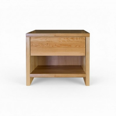 Table de chevet Table de nuit Console de nuit 1 tiroir En bois massif Étagère Console Chêne