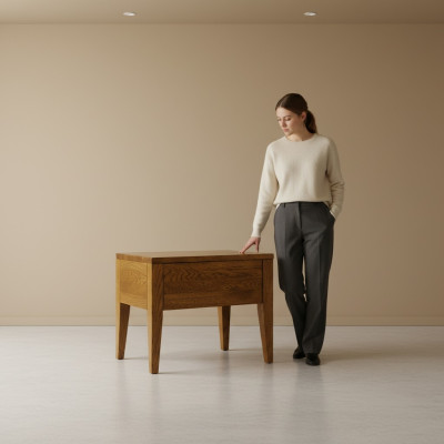Table de chevet en bois massif Table de nuit Table de nuit Table de nuit Consoles artisanales