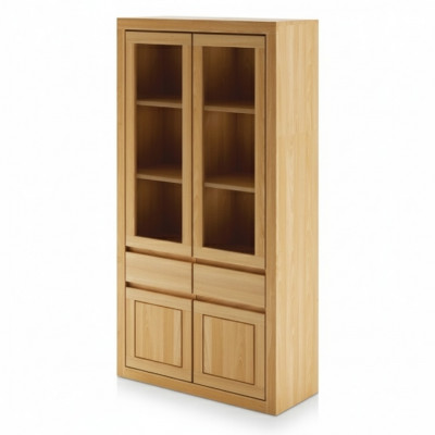 Vitrine moderne présente une armoire en bois massif fait main armoires en chêne massif