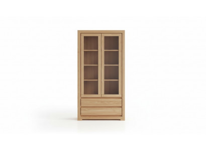 Vitrine en bois Armoire de salle de séjour en bois massif Armoire en bois Armoires en bois Vitrines en verre Nouveau