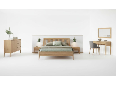 Chambre Lit en bois Lits en vrai bois Hôtel 180x200 Style Mobilier massif