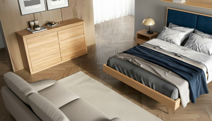 Lit en bois massif 180x200 Lit double Lit en bois massif Vrai lit en bois Lit Voll nouveaux lits