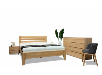 Chambre lit en bois Lit en bois massif Hôtel 180x200 Style Meubles en bois massif Lits