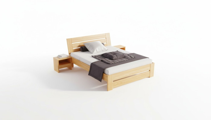 Meubles de chambre 3 pcs. Ensemble Lit Bois massif Tables de chevet 2x Bois véritable