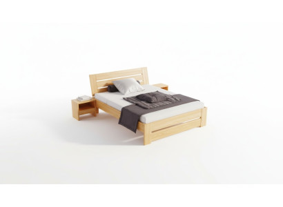 Meubles de chambre 3 pcs. Ensemble Lit Bois massif Tables de chevet 2x Bois véritable