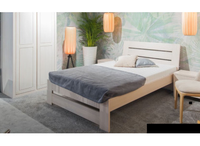 Ensemble de chambre Lit 2x Table de chevet Armoire en bois 4 pièces. Armoires de garde-robe en bois.
