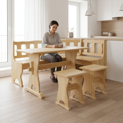 Banquette d'angle banc en bois bancs solides cuisine salle à manger coin siège mobilier en bois massif en bois