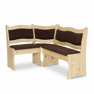 Coin banc en pin massif Bois massif Salle à manger Maison de campagne Coins de banc artisanaux neufs