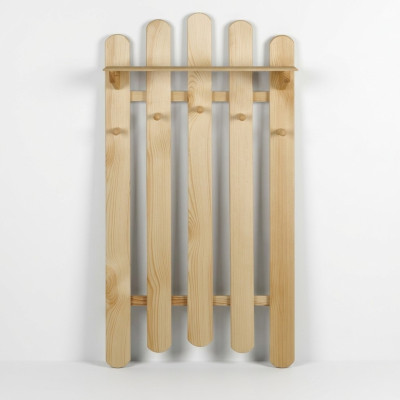 Panéau de garde-robe porte-manteau mural en pin fait main