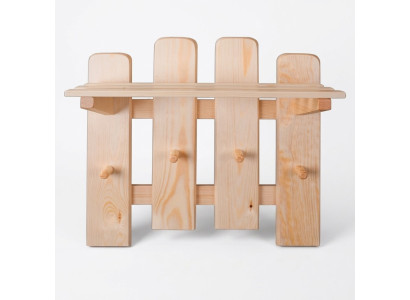 Panneau de garde-robe support mural porte-manteau porte-manteau en bois de pin artisanat