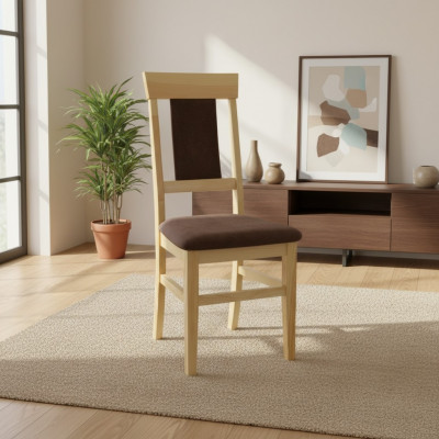 Chaise de salle à manger Chaise de cuisine Chaise rembourrée Chaise en bois massif Bois de pin fait main