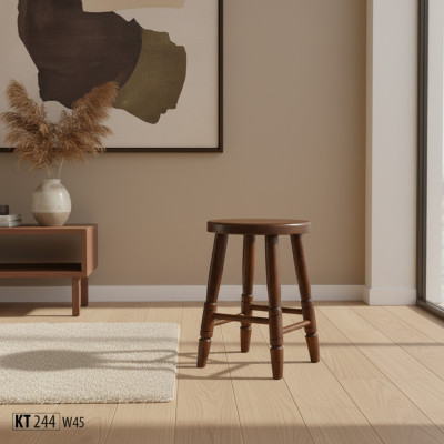 Tabouret Tabouret en bois Tabouret de salle à manger Bois de hêtre Massif Marron 46 cm