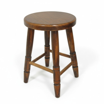 Tabouret Tabouret en bois Tabouret de salle à manger Bois de hêtre Massif Marron 46 cm