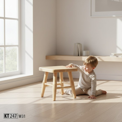 Tabouret Tabouret en bois Chaise en hêtre massif Tabouret en bois massif neuf