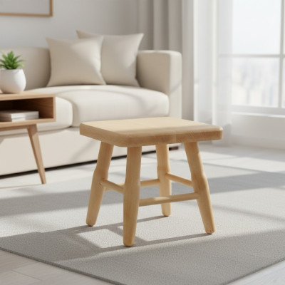 Tabouret Tabouret en bois Chaise en hêtre massif Tabouret en bois massif neuf