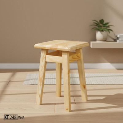 Tabouret en bois massif Table d'appoint Tabouret en bois naturel Chaise de salle à manger