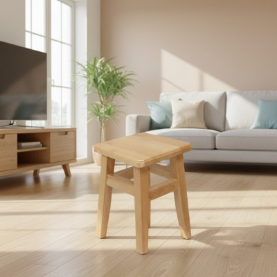 siège de tabouret en bois, bois massif, chaise en bois réel, tabouret en bois, chaise en bois