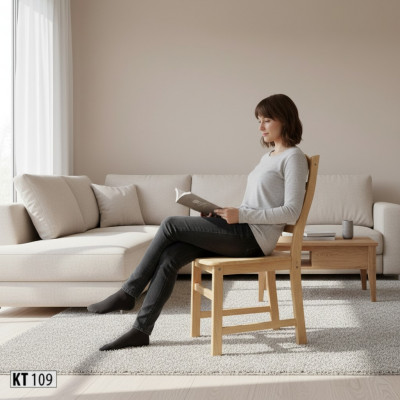 Chaise de salle à manger Chaise en bois massif Fauteuil À bras Meuble En bois massif Artisanat Nouveau