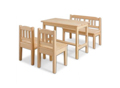 Groupe de sièges pour enfants 4 pièces, ensemble de meubles pour enfants, chaise pour enfants, table pour enfants