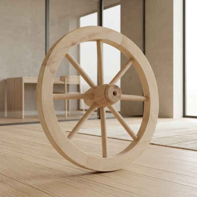 Roue en bois Dekorad Ø 30 cm roue à rayons roue de charrette décoration de jardin décoration de magasin en bois massif