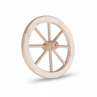 Roue en bois Dekorad Ø 30 cm roue à rayons roue de charrette décoration de jardin décoration de magasin en bois massif