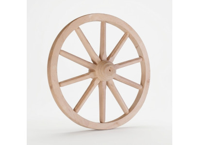 Roue en bois décorative Ø 50 cm roue à rayons 10 roue de chariot décoration de jardin décoration de théâtre nouvelle