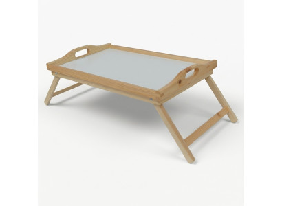 Table du petit déjeuner en bois Table d'ordinateur portable en bois Table d'appoint en bois massif Plateau en bois massif
